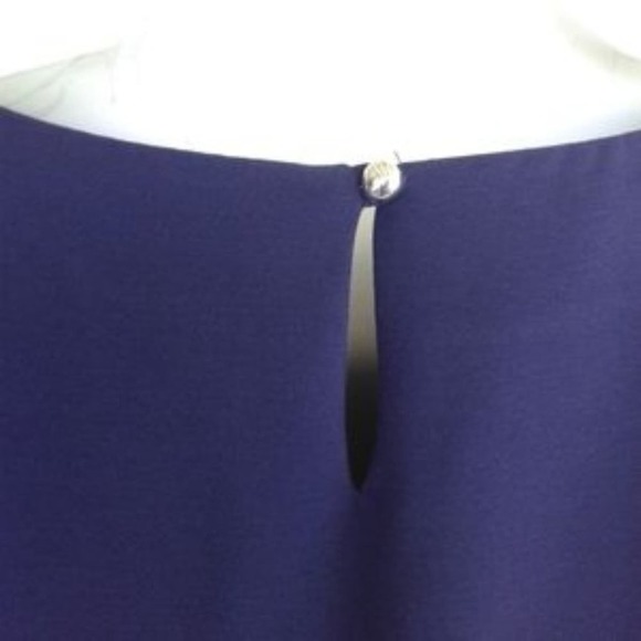 Tobi Blue Scalloped Shift Dress ¾ Sleeves Small - Picture 7 of 8